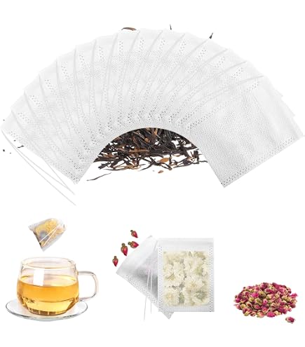 200 Stück Leere Teebeutel Mit Kordelzug – Rund, Ungebleicht, Für Losen Tee, Kaffee & Gewürze, 7,5 X 6,7 Cm