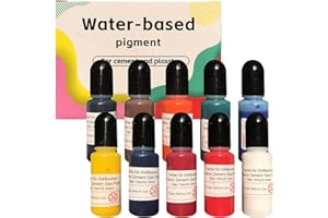 BUNIQ Farbpigmente Farbe Pigmente Farben für Gießpulver Gießbeton Reliefgießpulver Weiß Gießmasse Bastelbeton Bastel Beton Gips zum Gießen, Betonfarbe Zementfarbe Gipsfarben(A)