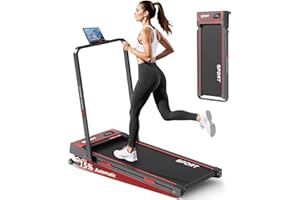 RAOO MIN Laufband für Zuhause, Laufband mit elektrisch Verstellbarer Steigung, 1-12 km/h, 1.5HP Motor, Walking Pad und laufband klappbar 4 in 1 mit Fernbedienung/LED-Anzeige, Ipad/Handy-Holder.