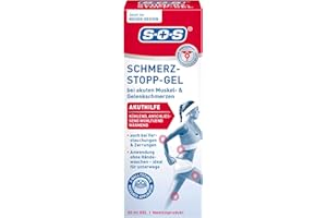 ‎SOS SOS Schmerz-Stopp-Gel, Schmerzgel zur schnellen Linderung von Muskelschmerzen, Gelenkschmerzen und posttraumatischen Schmerzen, mit Massage-Applikator und Kalt-Warm-Wirkung, 1 x 50 ml Gel