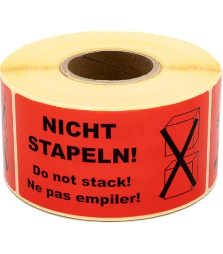 Warnetiketten 'Achtung Reklamation' – 500 Stück, 100x50 Mm, Leuchtrot, Stark Haftend, Für Versandkartons