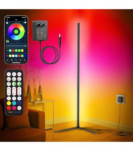 Lindby LED vloerlamp Hadis, RGB, afstandsbediening, wit, 120 cm Lindby LED vloerlamp Hadis, RGB, afstandsbediening, wit, 120 cm