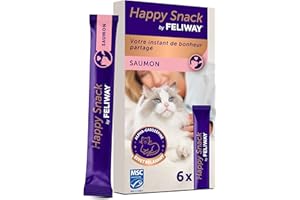 Happy Snack by FELIWAY – Gustosi snack calmanti per gatti, 6 stick – Aiuta il tuo gatto a sentirsi più tranquillo e rafforza il legame tra di voi.