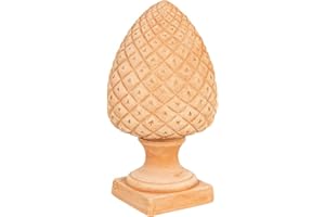 Biscottini Pigna decorativa in terracotta 53x31x31 cm | Pigne decorative grandi da esterno Made in Italy | Decorazioni casa e giardino