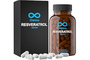 CHARAVA Grehge 1000mg per Serving - 30 Servings (60 Capsules of 500mg) - Antioxidant Supplement, Trans Resveratrol Supplements 1000mg & Polyphenols - UK Based - 3rd Party Tested