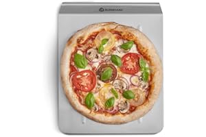 Pizzaschaufel Edelstahl BURNHARD® Robustes Design, Optimiert für Pizzasteine, Einhändige Nutzung, Perfekt für Ofen & Grill – Edelstahl Pizzaschaufel