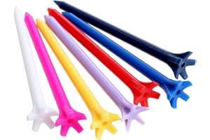 MUXSAM 100Pcs 70mm 5 Prong Golf Club de Golf de plástico de fricción de Cero fricción Caliente