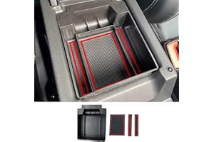 CDEFG Seat Ateca 2017-2021 2023 2024 2025 Caja de almacenamiento, Consola Central Apoyabrazos Caja del coche Center Armrest Storage Box, con Tapete Antideslizante Accesorios del coche