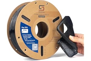 Siraya Tech Flex TPU Filamento - 85A Shore, ISO 10993, Alta Flessibilità e Resistenza, Alto Flusso e Velocità, Sacchetto in Alluminio Resistente all'Umidità - per Calzature e Protezioni (Nero, 1kg)