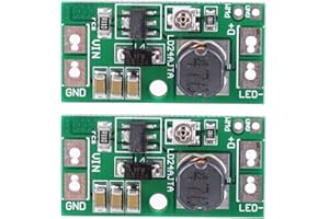 JENNGAOO LED Treiber LD24AJTA, 2 Stück 20W 6-25V Einstellbare DC-DC Abwärtswandler Konstantstrom Treiberplatine, Dimmbar LED Driver Modul