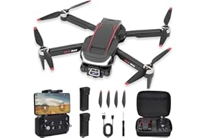 SOGNOTOY Motore Brushless Drone con Telecamera, Droni con HD 1080P FPV, Droni per Principianti e Adulti, Posizionamento Ottico del Flusso, Evasione degli ostacoli, Un Tasto Per il Decollo/Atterraggio