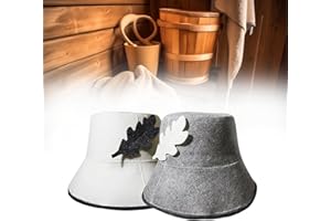JOZMMZEOOA Filzhut Saunahut,2 Stücke Wollfilz Sauna Hut Weiß Grau Herren Damen Saunamütze die Sauna Zubehör Regulieren die Sauna Kappe Wiederverwendbarer,für Saunaliebhaber Ein Wellness Erlebnis