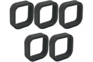 HpLive 5pcs Air Filter Fits for Various Strimmers, Sponge Air Filter for Mower Strimmers 50mm x 43mm, Black
