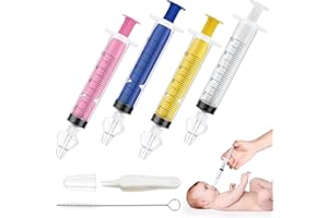 Aolso Irrigatore Nasale, 4 Pezzi 10 ml Dispositivo di Risciacquo per Lavaggio Cavo Nasale con Fermanaso e Spazzola di Paglia, Lavaggio Nasale per Neonati e Bambini, Sicuro per il Naso, Set Colorato