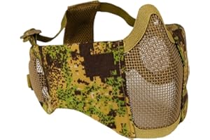 Oarea Taktyczna maska powietrzna pół dolna twarz metalowa siatka stalowa pole elitarna ochrona uszu na zewnątrz kolarstwo stalowa maska taktyczna