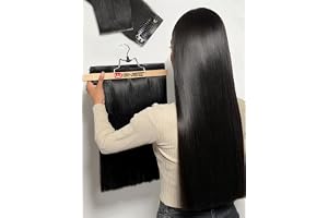 WIGNEE 46 cm Clip In Human Hair Extension for Daily, Party & Wedding