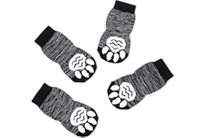 Harfkoko Calzini per Cani Calzini per Gatti 8 Taglie - Protettori zampe Cane Gatto Antiscivolo rinforzati - Controllo Trazione per interni - Taglie mini ed extra di Cani e Gatti