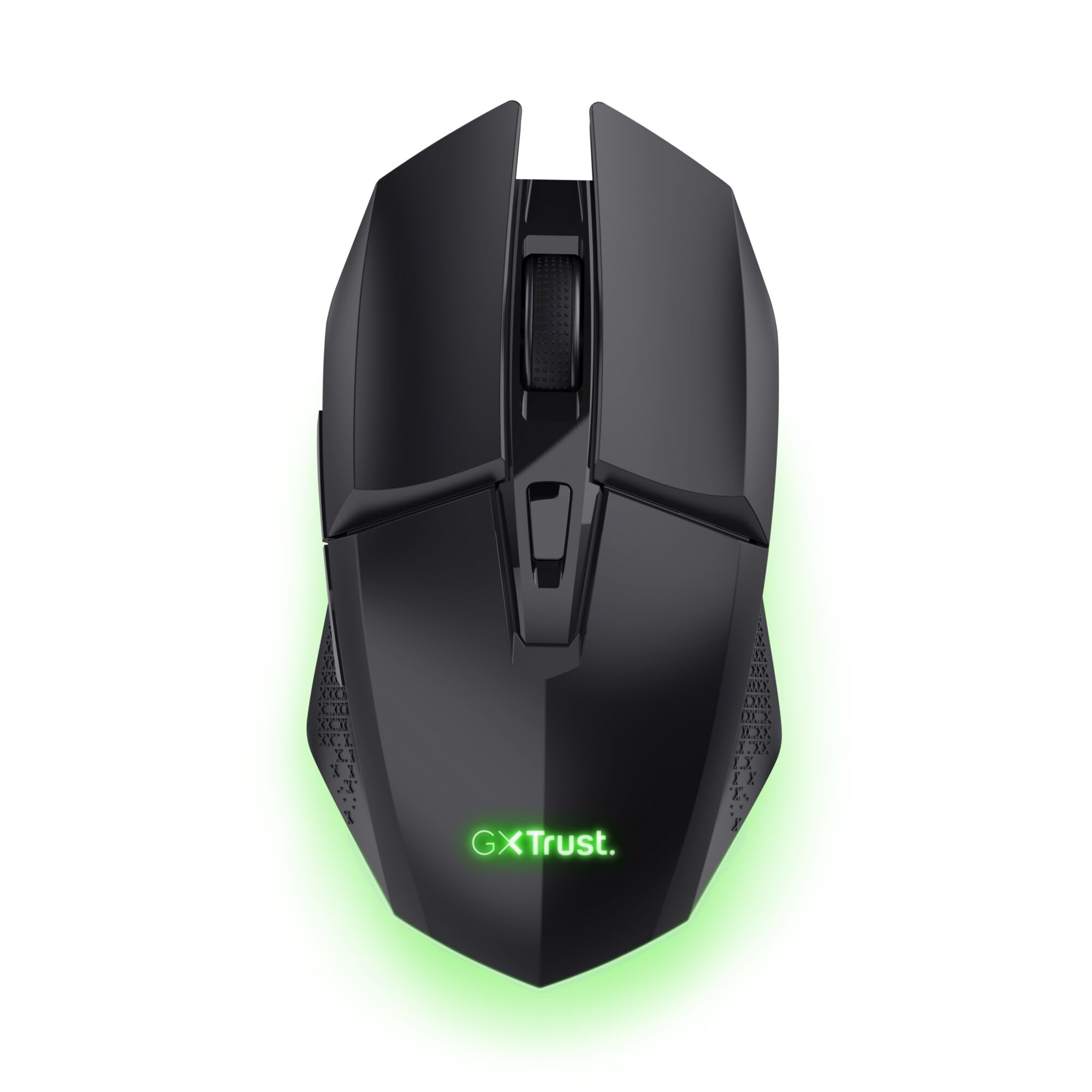 GXTrust Vylax Ratón Inalámbrico Gaming Recargable, Negro | Batería de 80h, 800-4800 dpi, Iluminación LED Multicolor, Receptor USB Almacenable, 6 Botones, para Portátil PC
