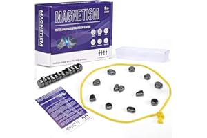 GAHWA 2024 New Magnetisches Schachspiel Set, Festliches Strategie-Brettspiel, Mit 20 Magnetischen Steinen, Neue Familien-Weihnachtsfeierspiel-Edition (B)