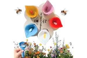EAPMGQR Bienen Insekten Trinkbecher, Bunter Bienenbecher für den Garten, Durstige Bestäuber Brauchen Getränk, Ziehen und Ernähren Bienen Trinkbecher