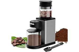 Molinillo de Café con conos Wancle Cónico Eléctrico, Pantalla Táctil, Temporizador Preciso, 25 Ajustes, Antiestático, Acero Inoxidable, Fácil de Limpiar