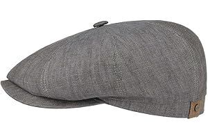 Stetson Hatteras płaska czapka z daszkiem dla kobiet/mężczyzn – czapka z bawełnianą podszewką – płaska czapka z ochroną przed słońcem UV 40+ – czapka z daszkiem na wiosnę/lato – czapka balonowa