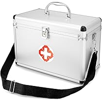 SONGMICS Cassetta Pronto Soccorso - In Alluminio E ABS, Argento, Con Serratura - Foto 10