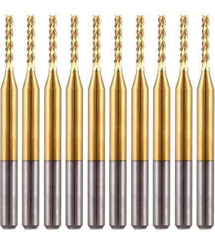 10 Stuks 1,5 Mm Hardmetalen Frees – CNC Graveerbit Met Wolfraamcoating, 3,175 Mm Schacht, Voor Printplaten En Staal