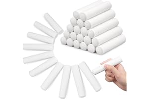 OJMHD 80 Pcs Jumbo Sidewalk Chalk for Kids, 10 cm Chunky White Chalks Bulk, Non Toxic Giant Playground Chalk Stick for Children Indoor Outside Outdoor Blackboard Garden Art Drawing Painting Classroom
