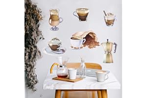 Runtoo Stickers muraux pour café, cuisine, salle à manger, décoration d'intérieur