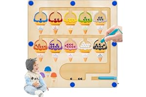 RunHero Montessori drewniana zabawka z motywem labiryntu, zabawka edukacyjna, zabawka motoryczna, prezent dla dzieci w wieku od 2, 3, 4, 5, 6, 7, 8 lat