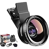 SagTuol 2-in-1 Universal Camera Lens Set, Mobile Phone Camera Lens, 12.5x Macro Lens Mobile Phone for iPhone, 0.45x Wide Angl