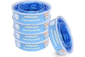 TopEsct ricarica mangiapannolini è compatibile con Angelcare, Maialino Foppapedretti e LitterLocker II, non adatta per Dress Up, Classic XL, Tecnologia anti-odore EVOH (confezione da 5)