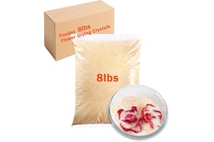 8LBs Flower Drying Crystal, Fonday Cristales de secado de flores de gel de sílice de 8 libras con cristales finos que indican el color reutilizable