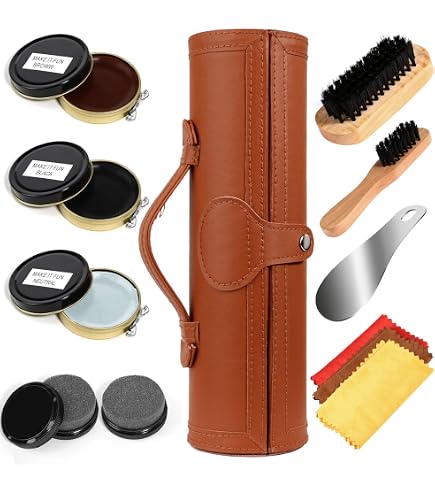Nettoyage Kit Cirage Chaussures Kit d'entretien pour chaussures en cuir Ector