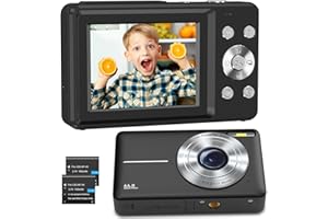 SIXTARY Digitalkamera Fotokamera FHD 1080P 44MP Fotoapparat, Vlogging Kamera Digital mit 2.4" LCD Wiederaufladbare 16X Digitalzoom, Tragbare Digitalkamera für Teenager, Kinder, Anfänger