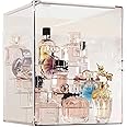 Beauenty Stackable Perfume Storage Box Display Cabinet Cosmetic Display Case Dustproof High Transparent Household Table Top Dresser Multi-layer Acrylic Cosmetics Shelf