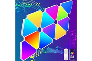 SeiudKty LED Pared Luces, RGB Gaming Panel Paneles LED con Control Remoto, Sincronización De Música RGB Neon Pared Nocturna, Luces LED Pared RGB Para Gaming Dormitorios Sala Fiesta Decoracion