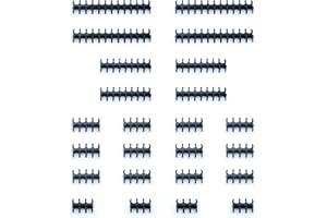 Shakmods 2mm x 24pcs Black Open Combs for PSU Extension Cable┃4 x 24pin┃4 x 16pin┃12 x 8pin┃4 x 6pin