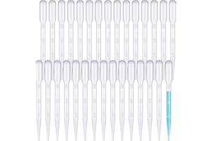 luckaide 100 Stück Pipetten, 3 ml Einwegpipetten, Pipetten Plastik, Pipette für Labor Versuch,ätherische Öle,Klassenzimmer Experiment
