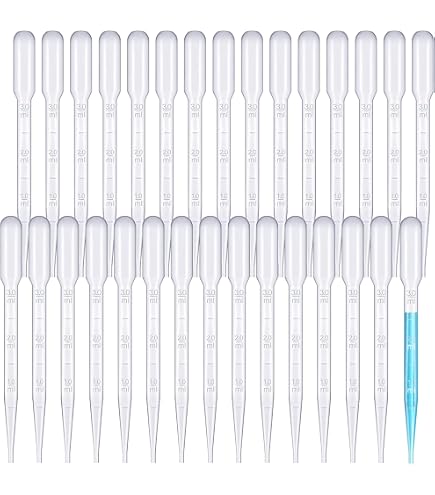 300 Pipettes De Transfert 1 Ml - Graduées - Plastique Transparent Alimentaire - Compte-Gouttes Jetables/Réutilisables Pour Labo, DIY, Huiles Essentielles