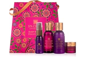 ‎SPA CEYLON SPA CEYLON Sleep Intense Discovery Set, ayurvedisches Geschenkset mit Lavendel, Ylang-Ylang und Patchouli, beruhigend und pflegend, ideal zum Kennenlernen der Sleep Intense-Serie