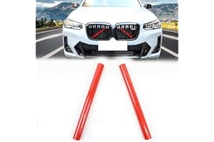 ‎SHSBSCAR X3 G01 Radiator Grille Strip Trim for BMW X3 G01 F25 X4 G02 F26 X5 G05 F15 E70 X6 G06 F16 E71 X7 G07, V-Brace Wrap Covers Blue Grill Strips Front Grill Edges Strips (Red)