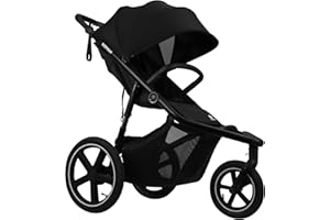 Deryan Bolt Jogger Passeggino combinato per ogni terreno – Pieghevole e portatile – Passeggino per jogging a partire dai 6 mesi – Nero
