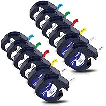 6x Labelwell Kompatibel Schriftband für Dymo 91201/91221 / S0721660