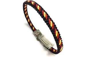 YOJAN PIEL | Pulsera Hilo España Marino Con Cierre de Acero Inoxidable | Complementos de Moda Unisex para Hombres y Mujeres de Estilo Atemporal y Elegante | Regalos Originales y Exclusivos