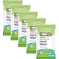 Boogie Hand Sanitizer Wipes Wipes, Alcohol-Free, Hypoallergenic and Moisturizing Aloe, Hand Wipes for Adults and Kids, 5 Packs of 20