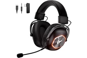 BLACK SHARK BIGBIG WON HALO PRO - Cuffie da gioco senza fili da 2,4 GHz per PC, PS, Switch, cuffie da gioco Bluetooth 5.3 con microfono antirumore e batteria da 35 ore, modalità cablata da 3,5 mm per Xbox