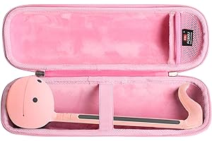 FBLFOBELI Tragbare Hartschalen-Tragetasche, kompatibel mit Otamatone elektronischen Musikinstrumenten, tragbarer Synthesizer, EVA-Reise-Organizer, Aufbewahrungstasche, rose, Modisch