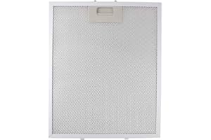 EASYBYMALL 2 filtros de grasa de metal para campana extractora, 340 x 280 x 9 mm, filtros de malla de filtro de grasa de metal, para ventilación de extractor de cocina